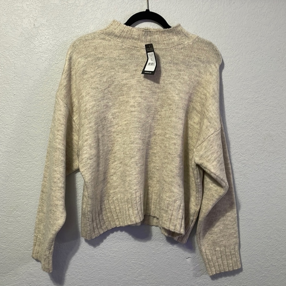Tan Sweater with mock neck